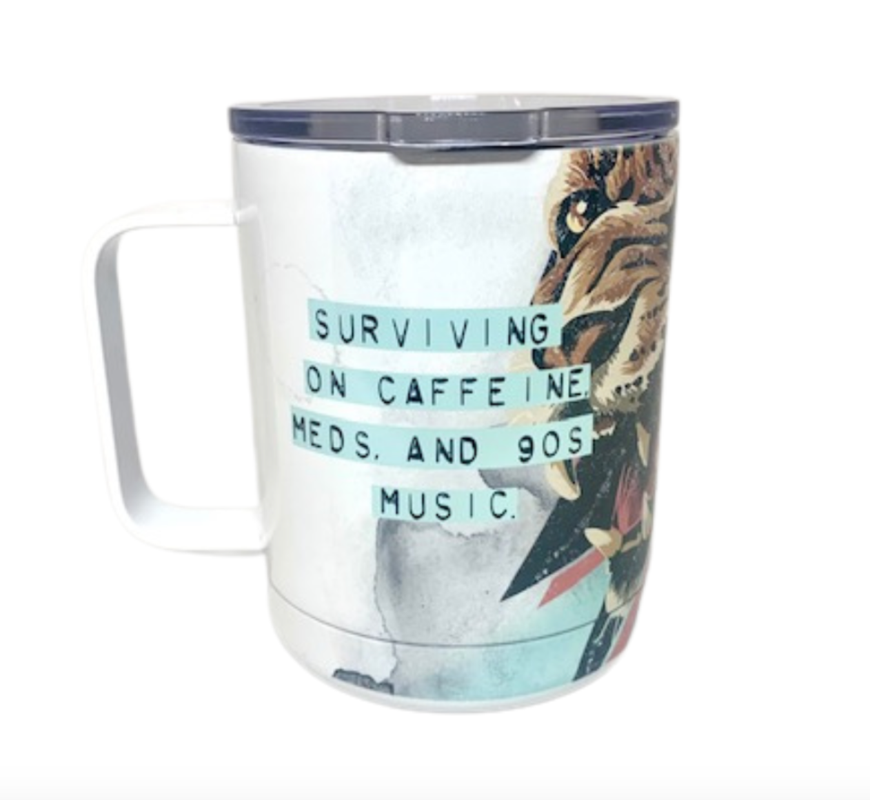 Days With Gray - Camp Mug - Caffeine, Meds, And 90's Music