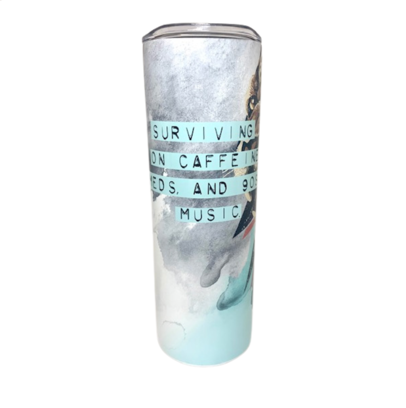 Days With Gray - To Go Tumbler - Caffeine, Med And 90's Music