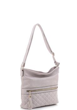 Fashion Tassel Quilt Zipper Hobo Crossbody Purse