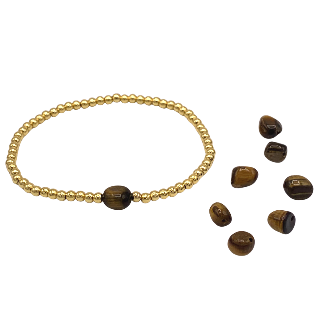 BB Love Jewel Bracelet - Sterling Silver 18K Gold Plated "Will To Survive"
