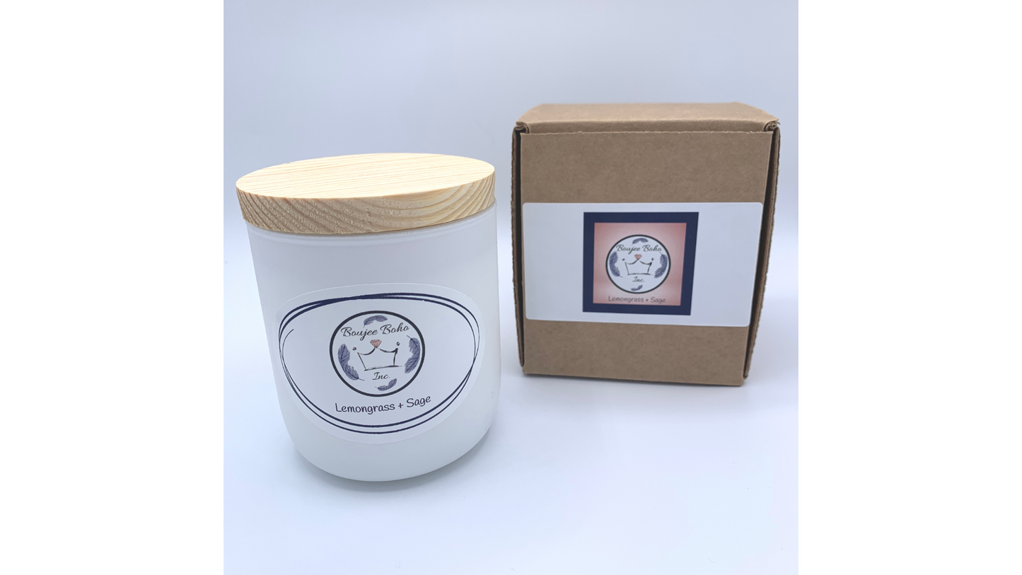 Boujee Boho Inc. Lemongrass + Sage Soy Candle