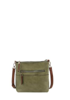 Smooth Colour Zipper Design Crossbody Purse