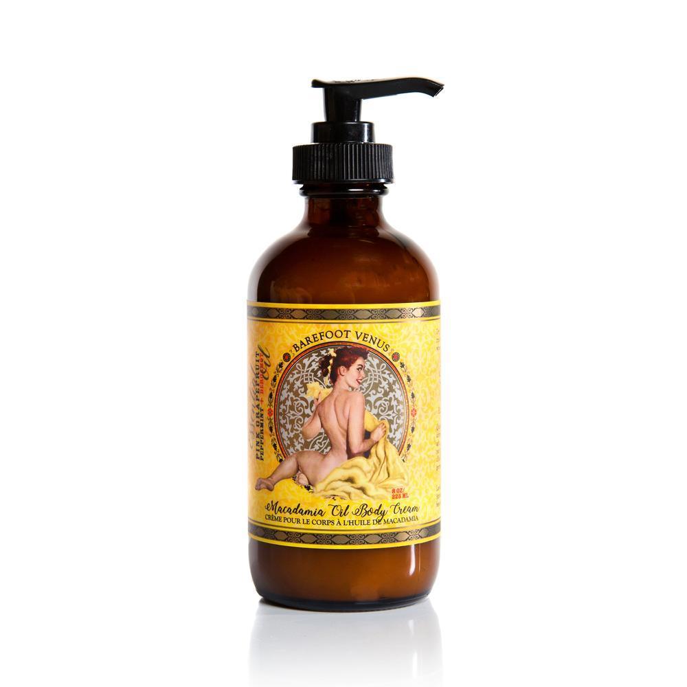 Barefoot Venus Body Cream Essential Oil Macadamia Nut 8oz