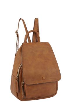 Backpack with Zipper Strap/s