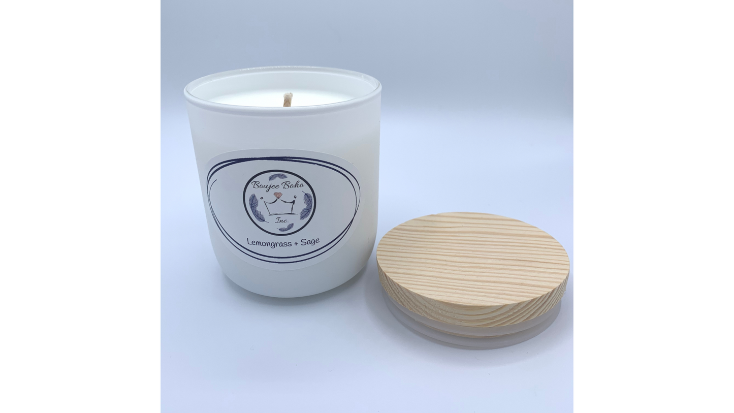 Boujee Boho Inc. Lemongrass + Sage Soy Candle