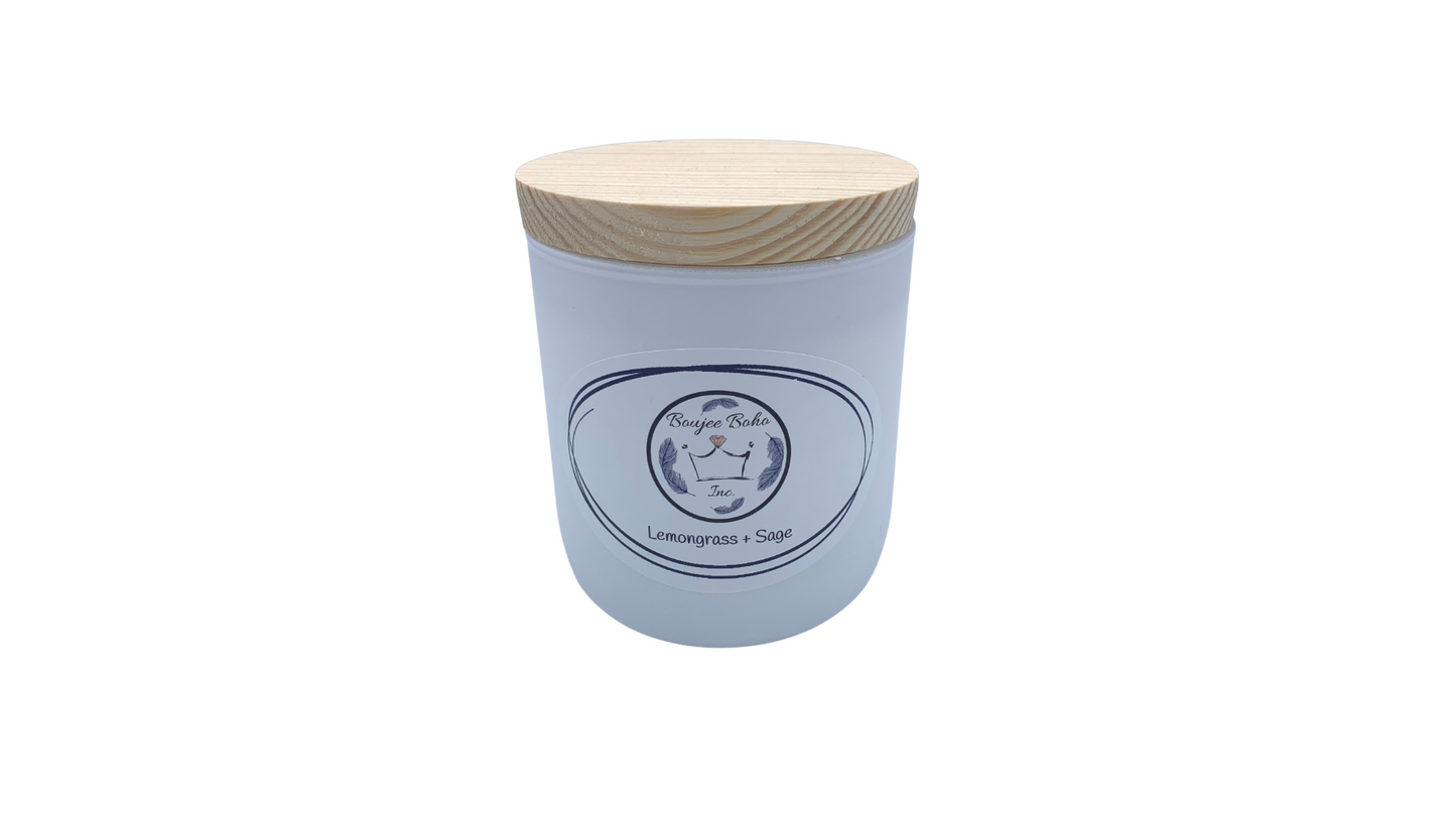 Boujee Boho Inc. Lemongrass + Sage Soy Candle