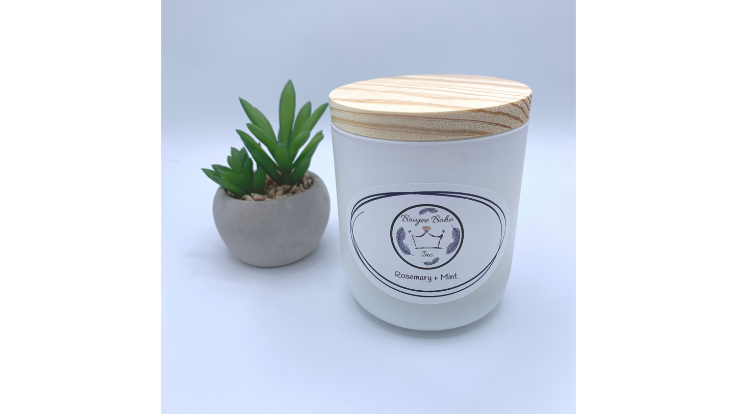 Boujee Boho Inc. Rosemary + Mint Soy Candle