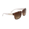 Sunglasses -Square Lens Metal Temple Accent